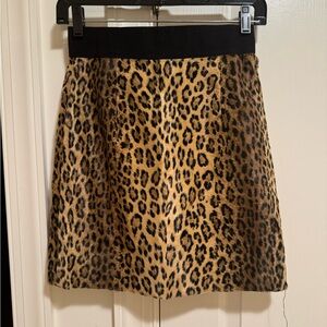 Authentic original Milly (the actual real designer) faux leopard skirt